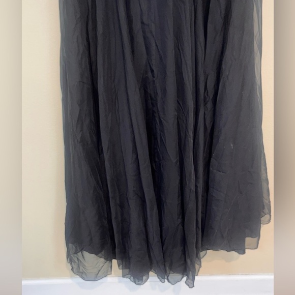 PARTYTIME Black MANY RHINESTONES Sz 16 Gown Prom Party Pageant Turquoise - Picture 10 of 13